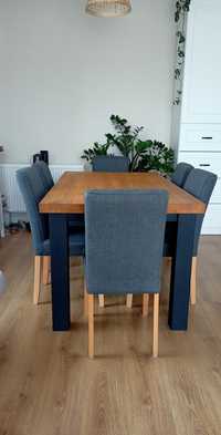 Stół z drewnianym blatem w stylu loft