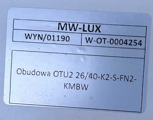 Skrzynka/Obudowa Elektryczna OTU2 26/40-K2-S2-S-FN-KMBW