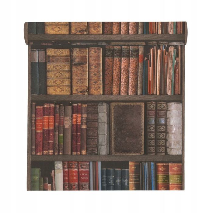 Tapeta Książki Biblioteka 934809 Brązowa Papierowa
