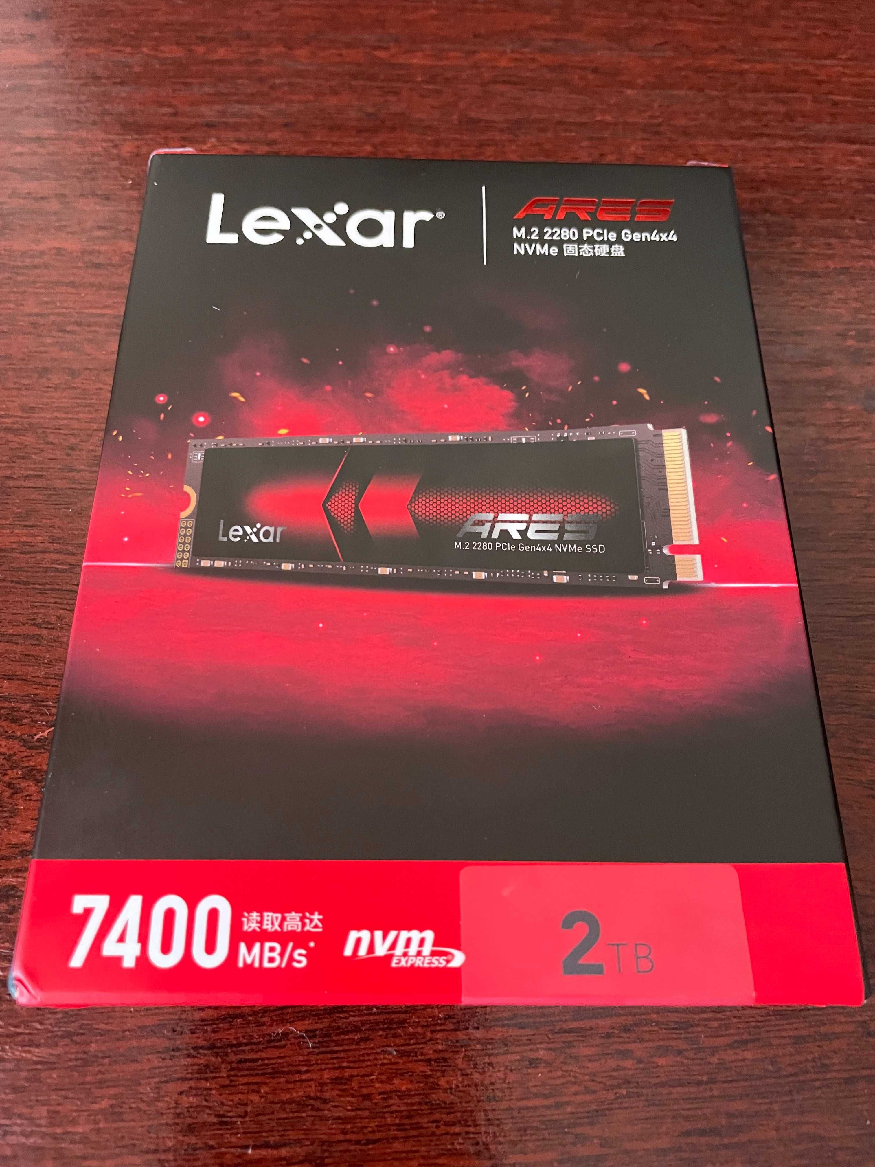 SSD диск новый M.2 2280 NVMe Lexar Ares 2 Tb PCIe 4.0x4 7400/6500MB/s