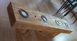 Lampa z belki drewnianej z drewna loft rustykalna
