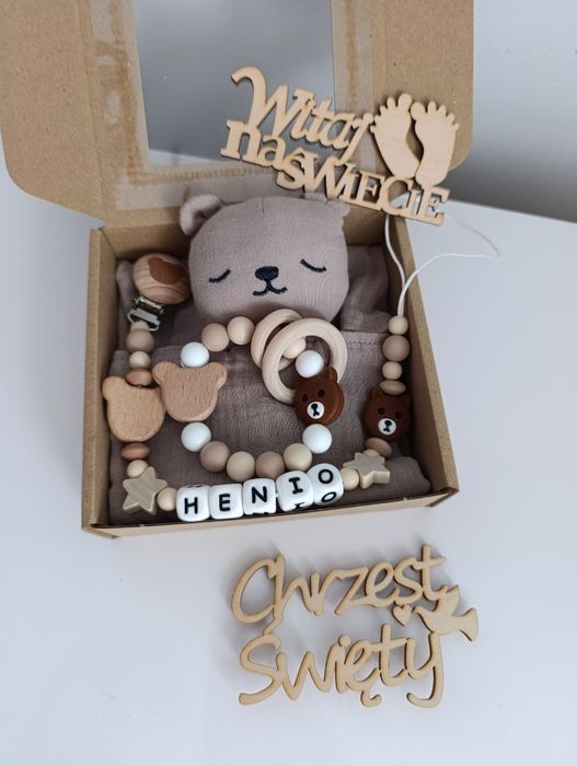 Zestaw prezentowy dla niemowlaka prezent babyshower narodziny chrzest