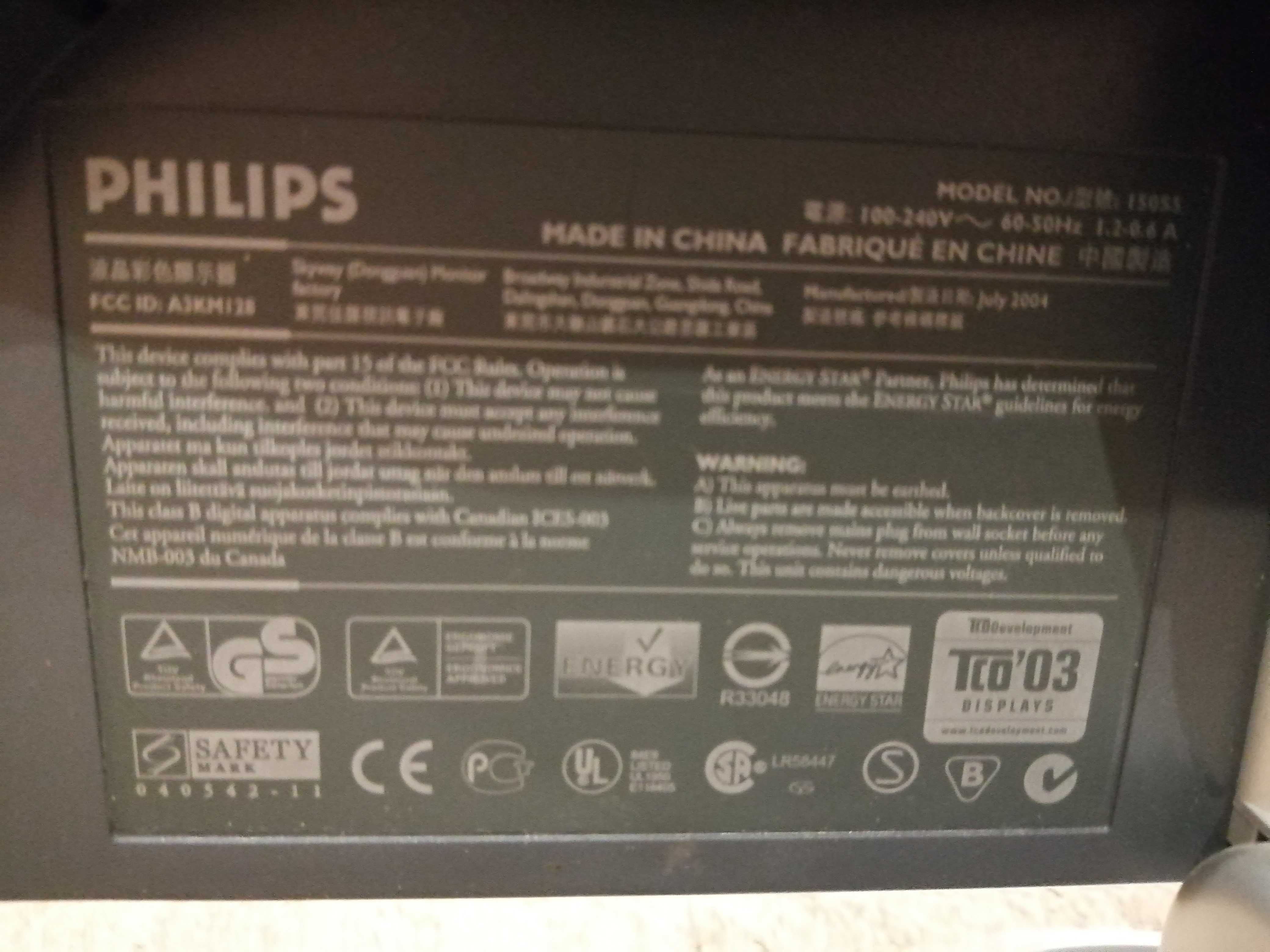 Sprzedam monitor komputerowy Philips 150S