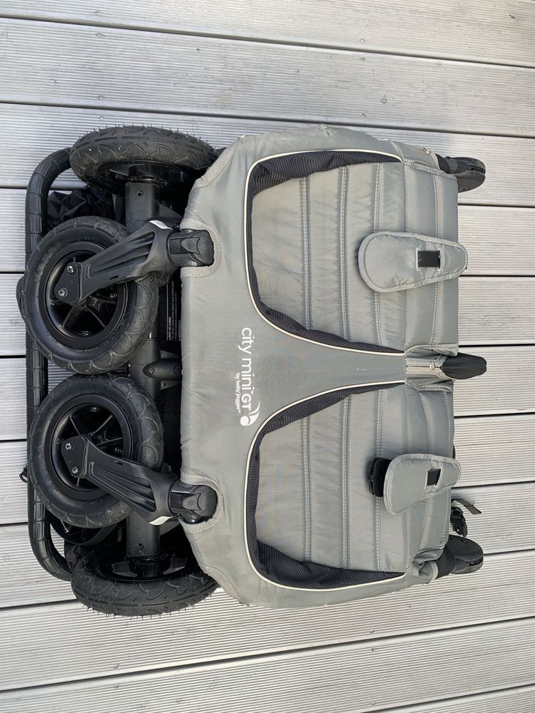 Wózek bliźniaczy City Mini GT double, śpiwory i folia