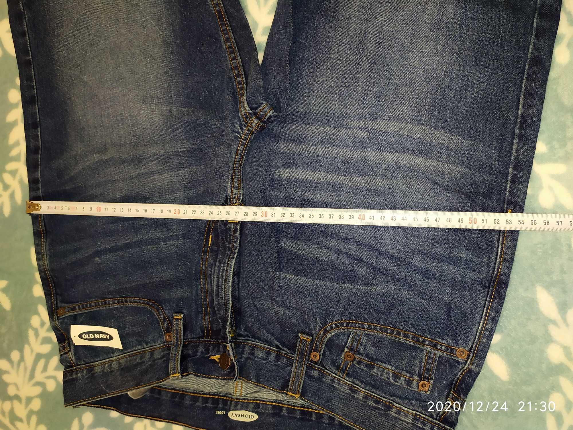 Класичні джинси чоловічі сині прямі 34*32