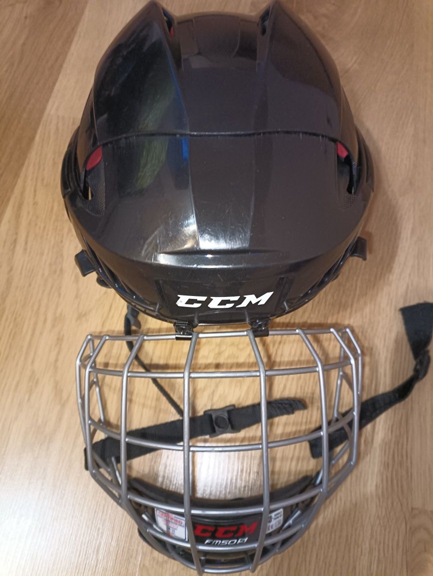 CCM Kask hokejowy 50 Combo z klatką 8-10 lat