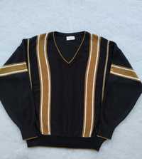 Vintage sweter Gabicci L w pasy Włoski Italy Ugly Wełna