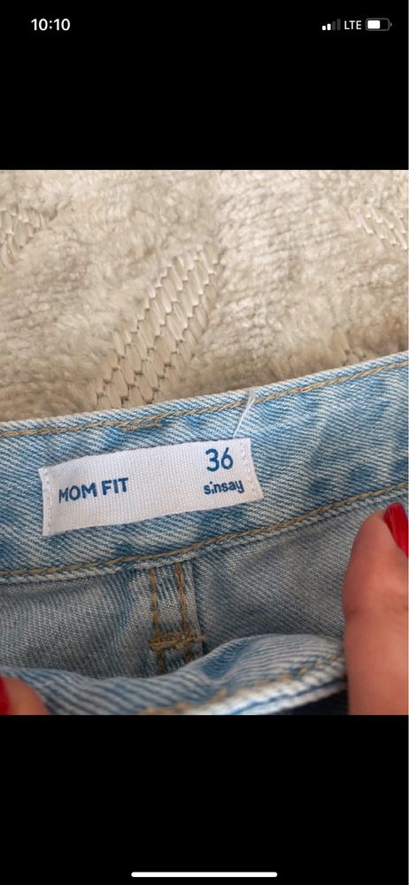 Dżinsy mom fit sinsay