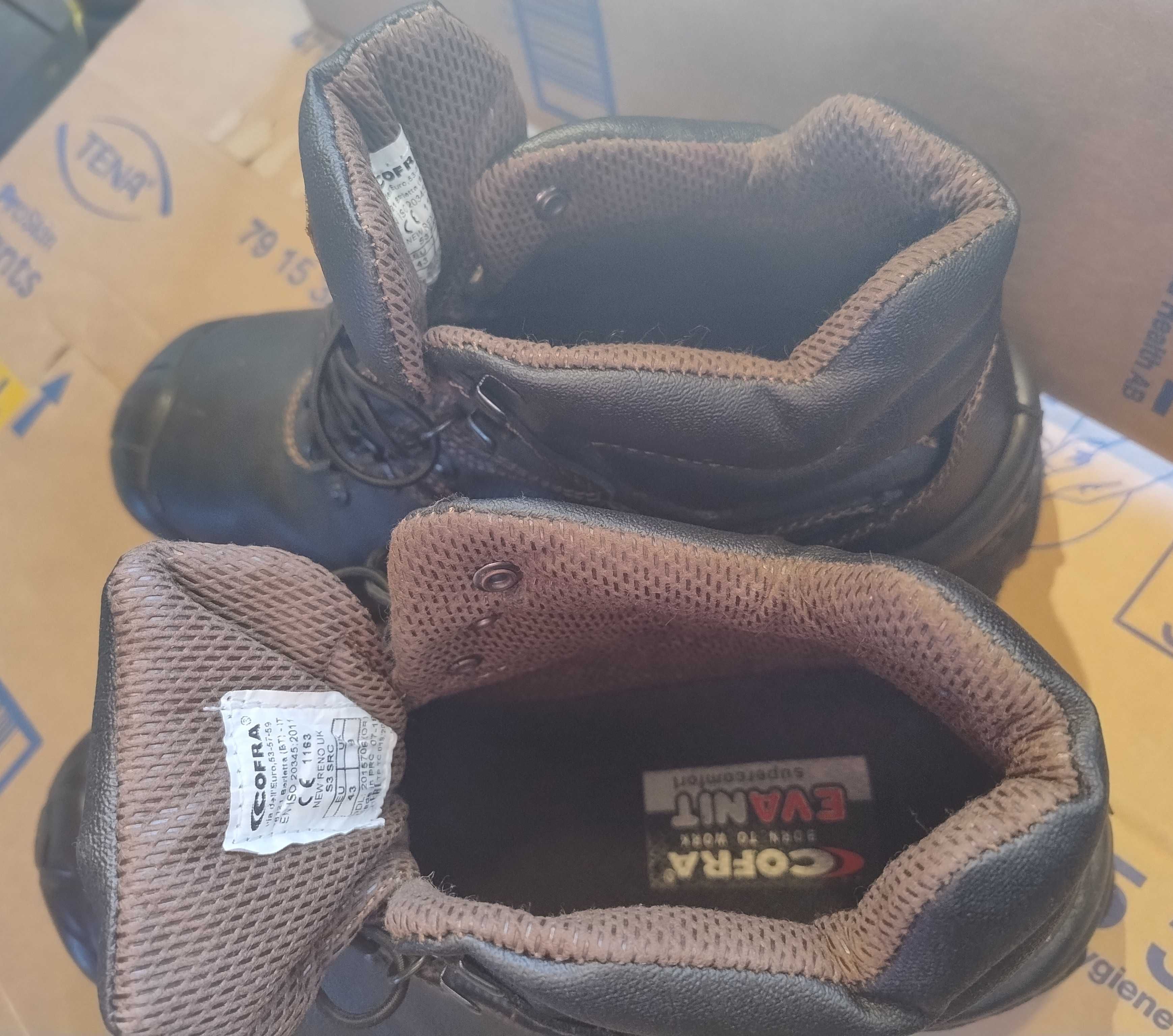 Buty trzewiki skórzane Cofra Italy 43 44 New Reno UK bhp robocze S3SRC
