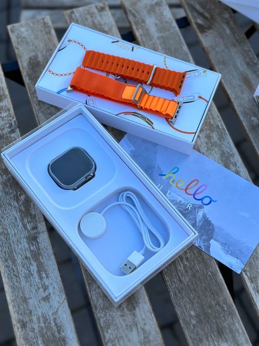 Новинка Топовые Умные Часы Watch Hello 3+ 49mm оранжевые + ремешок