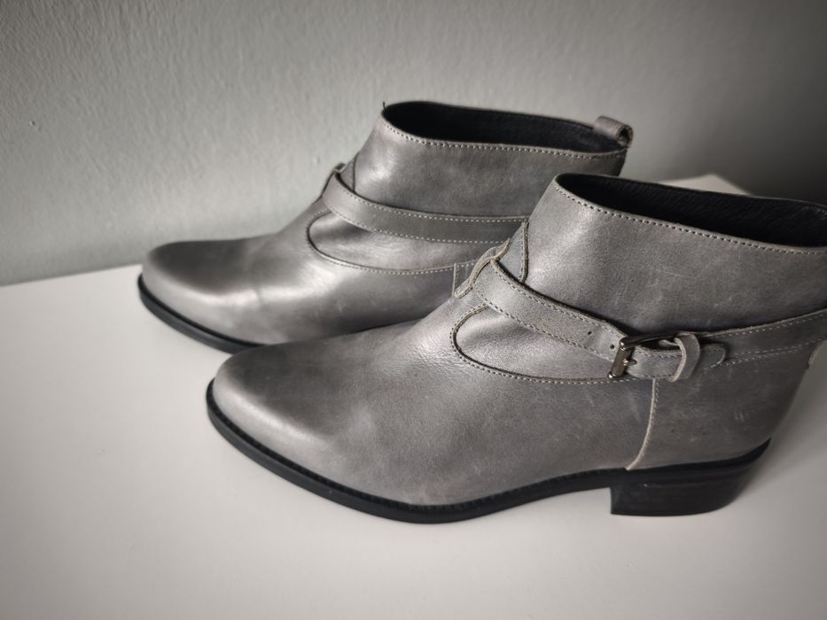 Buty sztyblety skóra naturalna 38