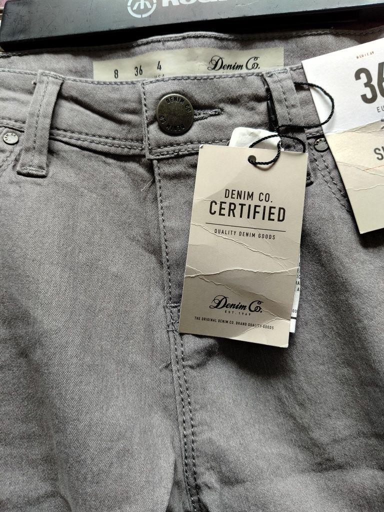 Spodnie szare jeansowe skinny rozmiar 36 nowe