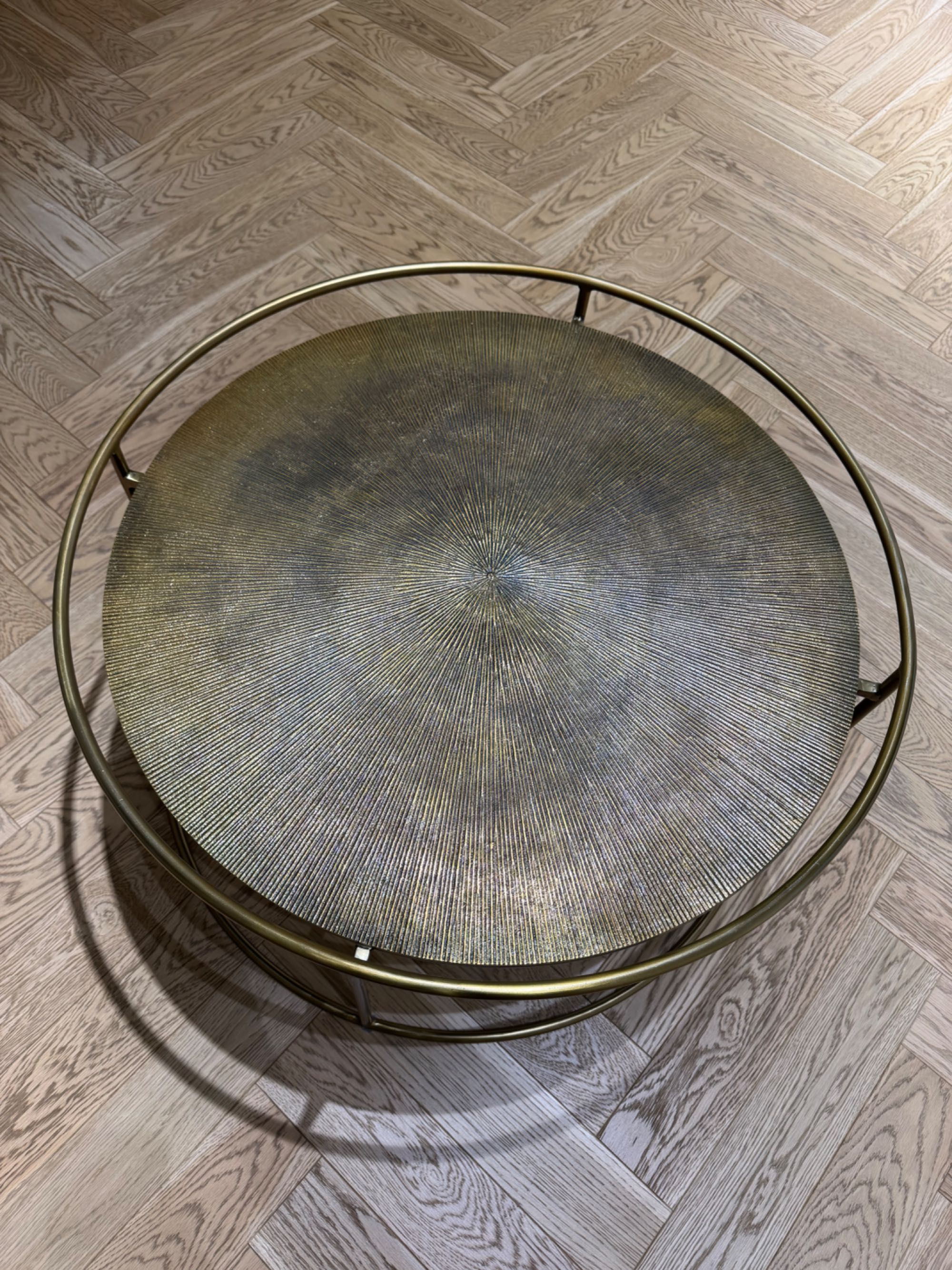 Stolik okrągły Miloo Home 75x75x40 cm Metal