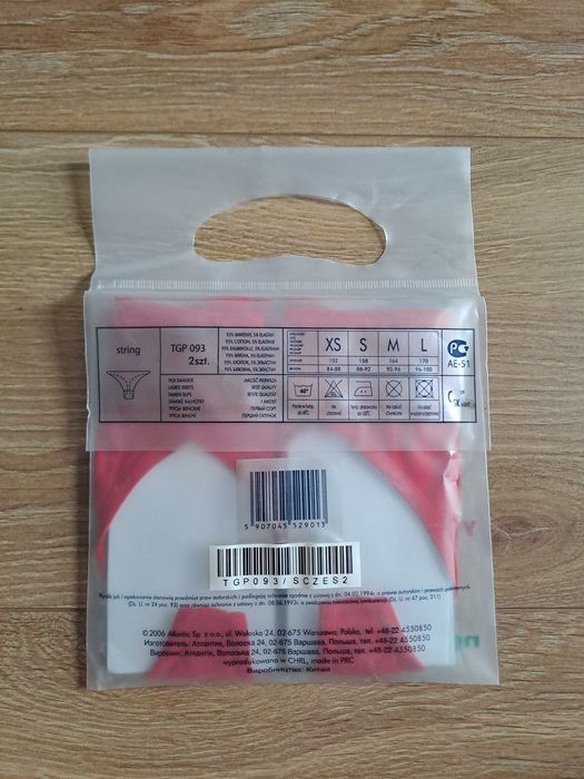 Stringi dziewczęce Atlantic, rozmiar S, 2PACK, kolor czerwony