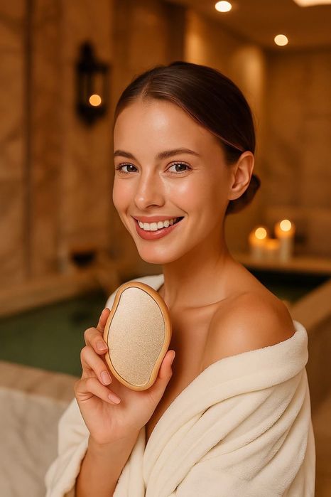 Pilnik do stóp z białego nano szkła i bambusa