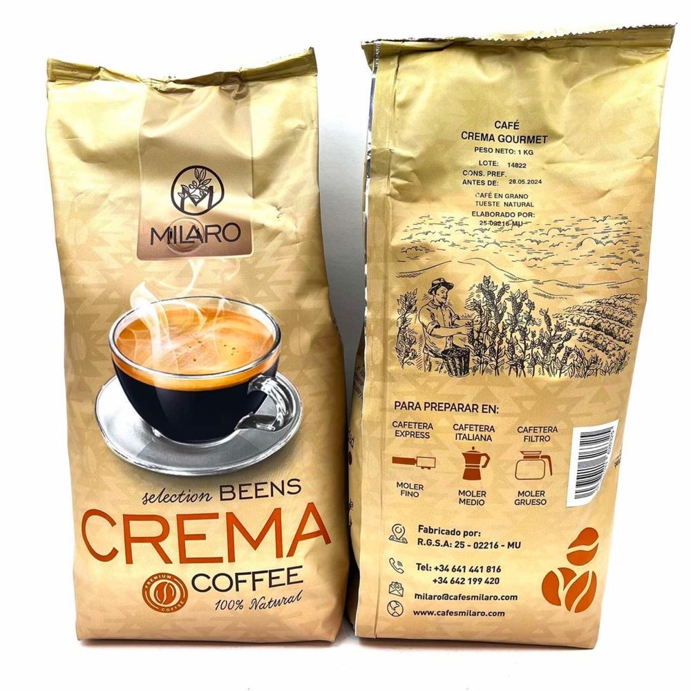 Кофе Кава Milaro Crema Миларо Крема