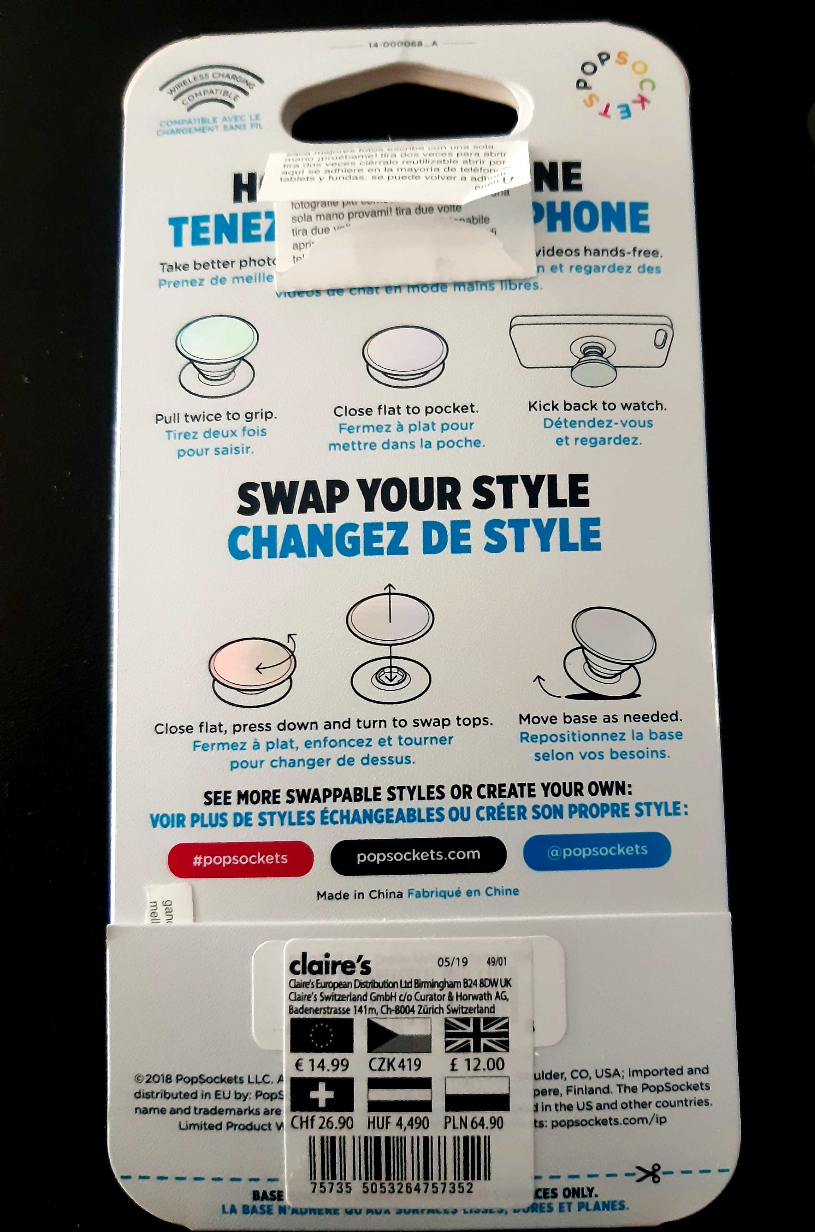 PopSockets okrągły uchwyt do telefonu podpórka nowa