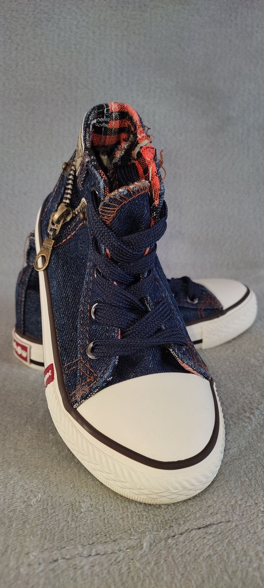 Buty trampki dziecięce jeansowe NOWE 28 - 17 cm