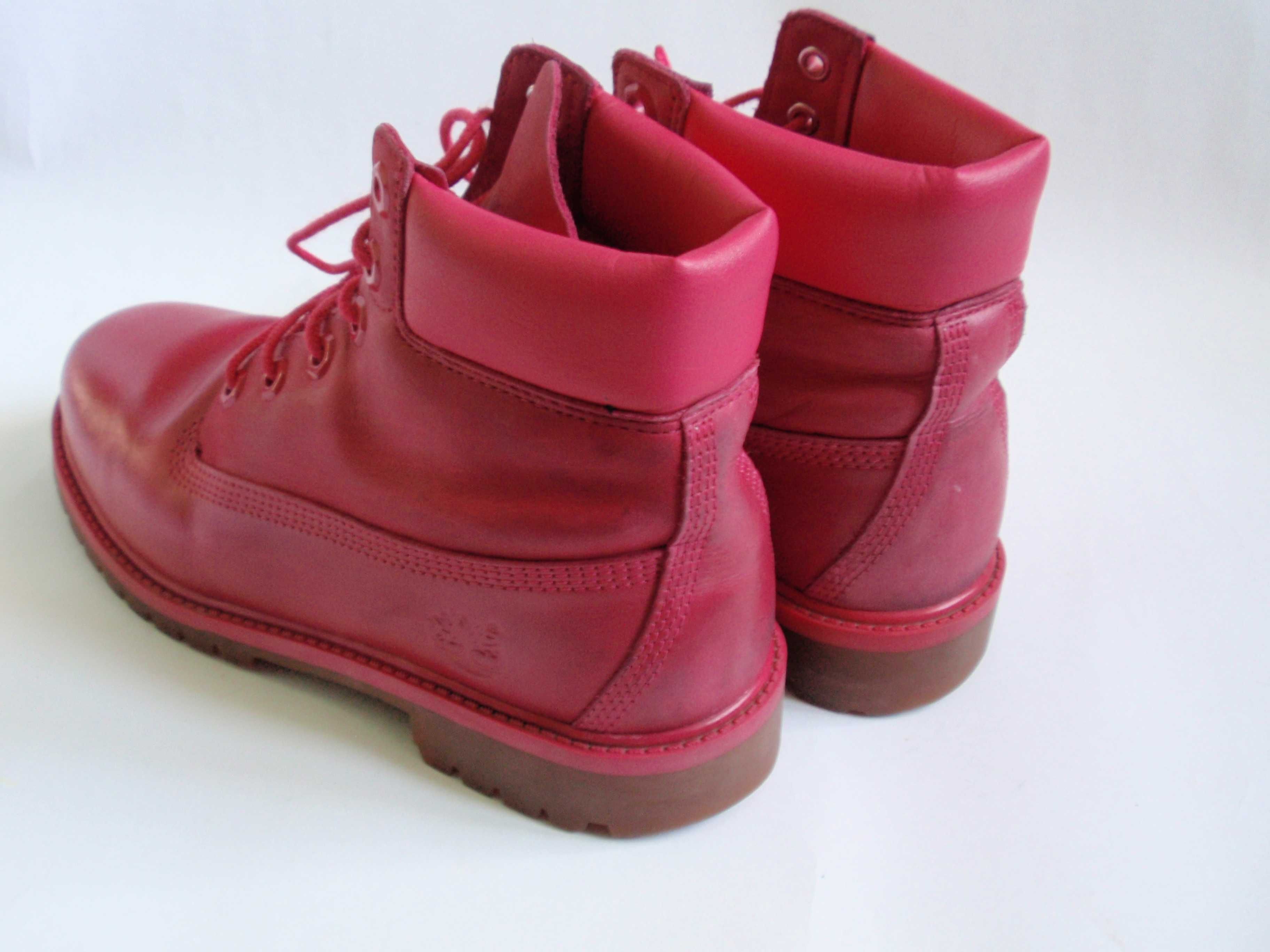 Trapery Timberland - różowe roz. EUR 38, dłu. wkł. 25cm.