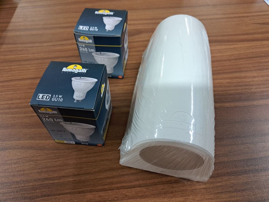 Apliques parede FUMAGALLI "Marta 90-1" - GU10 - IP55 NOVOS c/ lampada