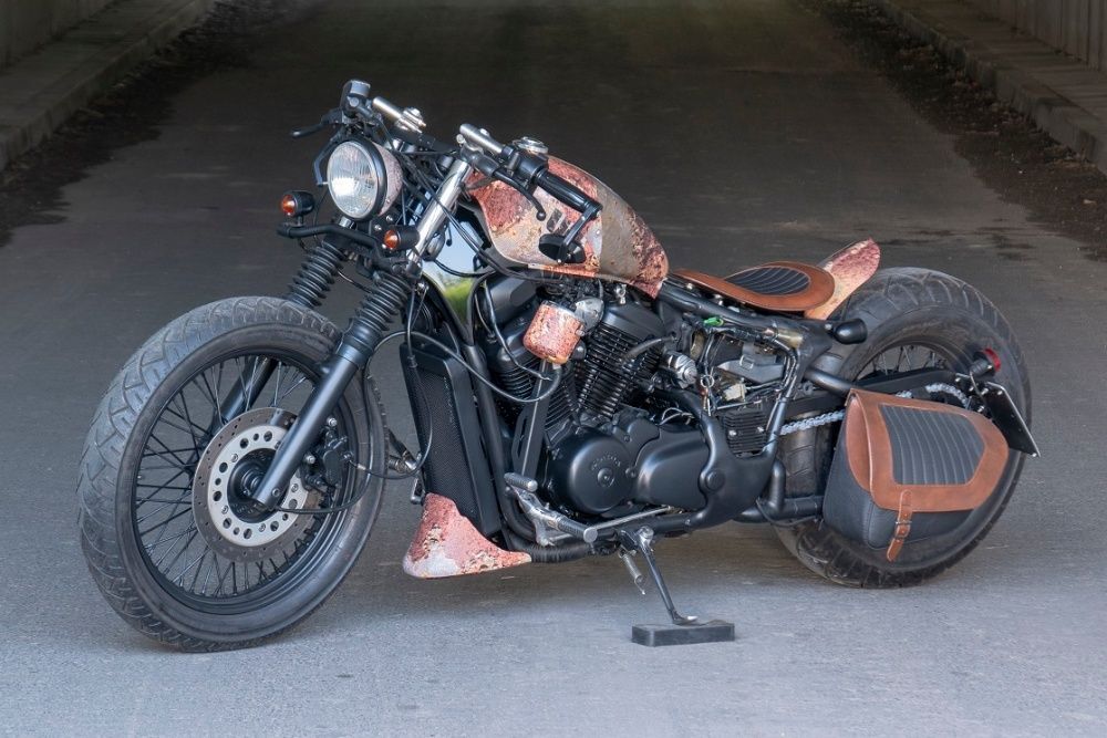 Honda Shadow Flame Custom Bobber Cafe 600 cc vt xv hd ybr