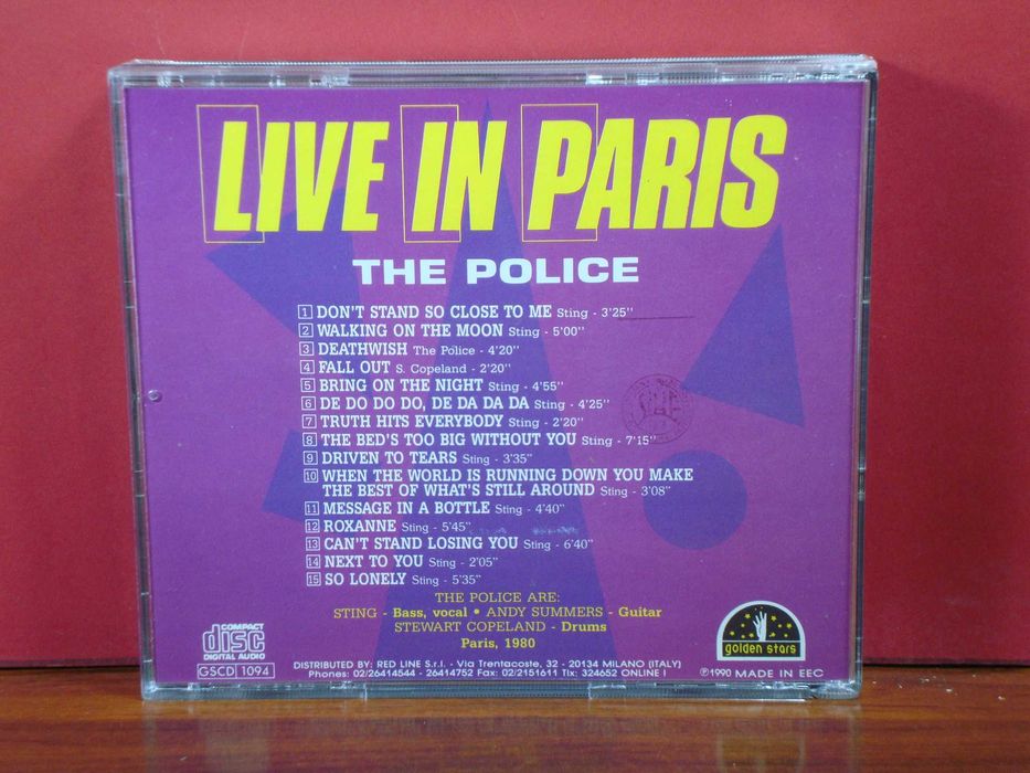 The Police - Live In Paris / Mint / CD / "Raro"