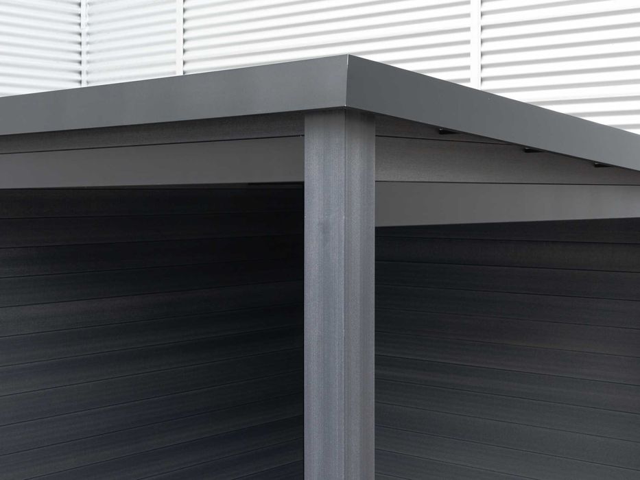 Domek ogrodowy kompozytowo-aluminiowy z pergolą