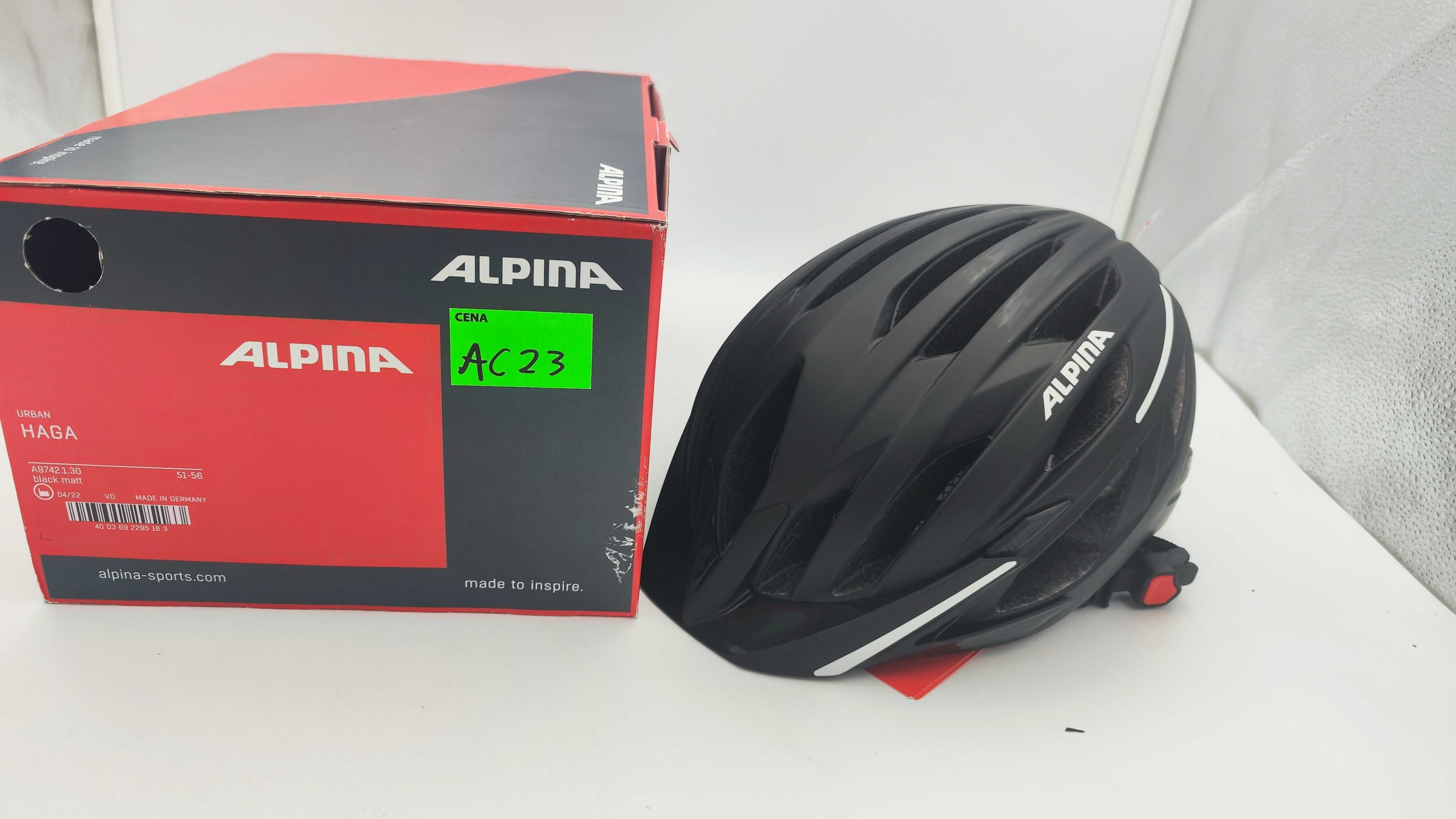 Kask rowerowy Alpina HAGA black matt 51-56 cm (AC23)