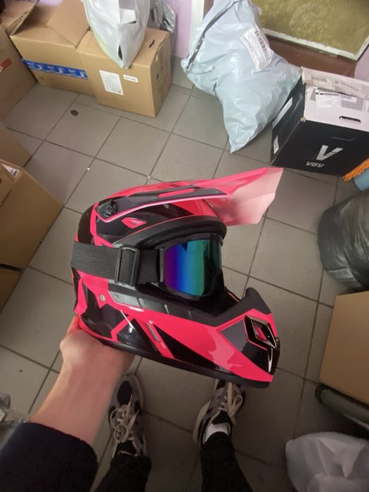 Мотошолом з окулярами, шлем, для ендуро , хард, для квадроцикла шолом