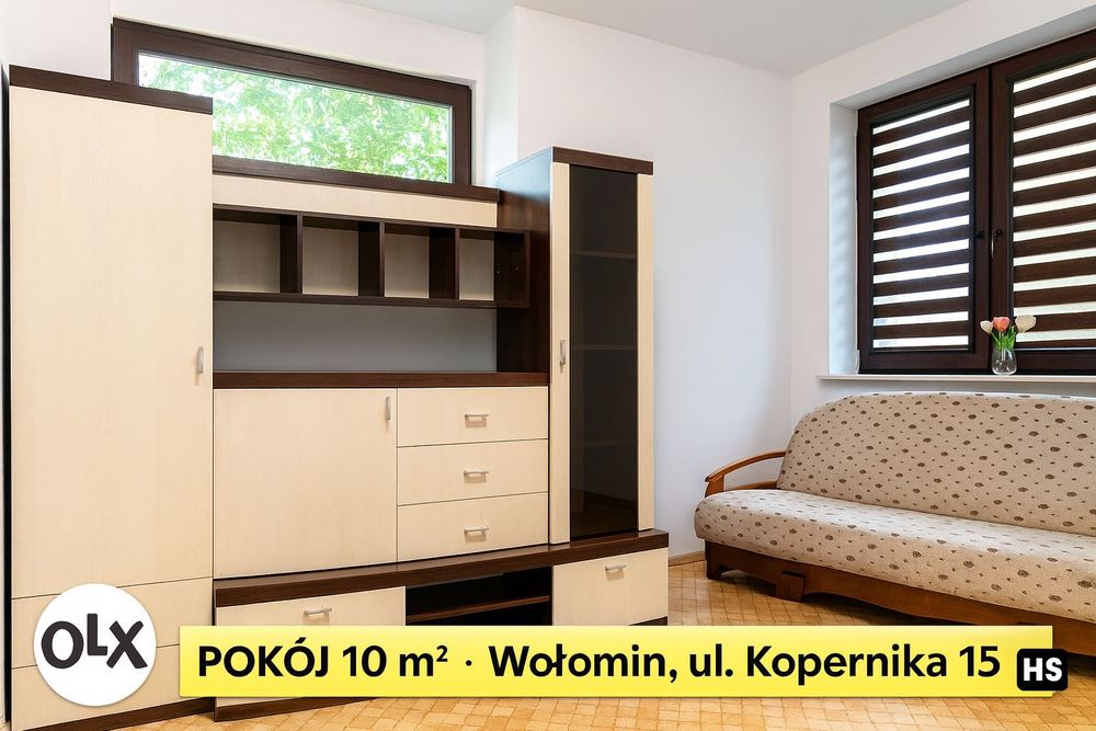POKÓJ 10 m² – Wołomin, ul. Kopernika 15 – 995 zł + opłaty