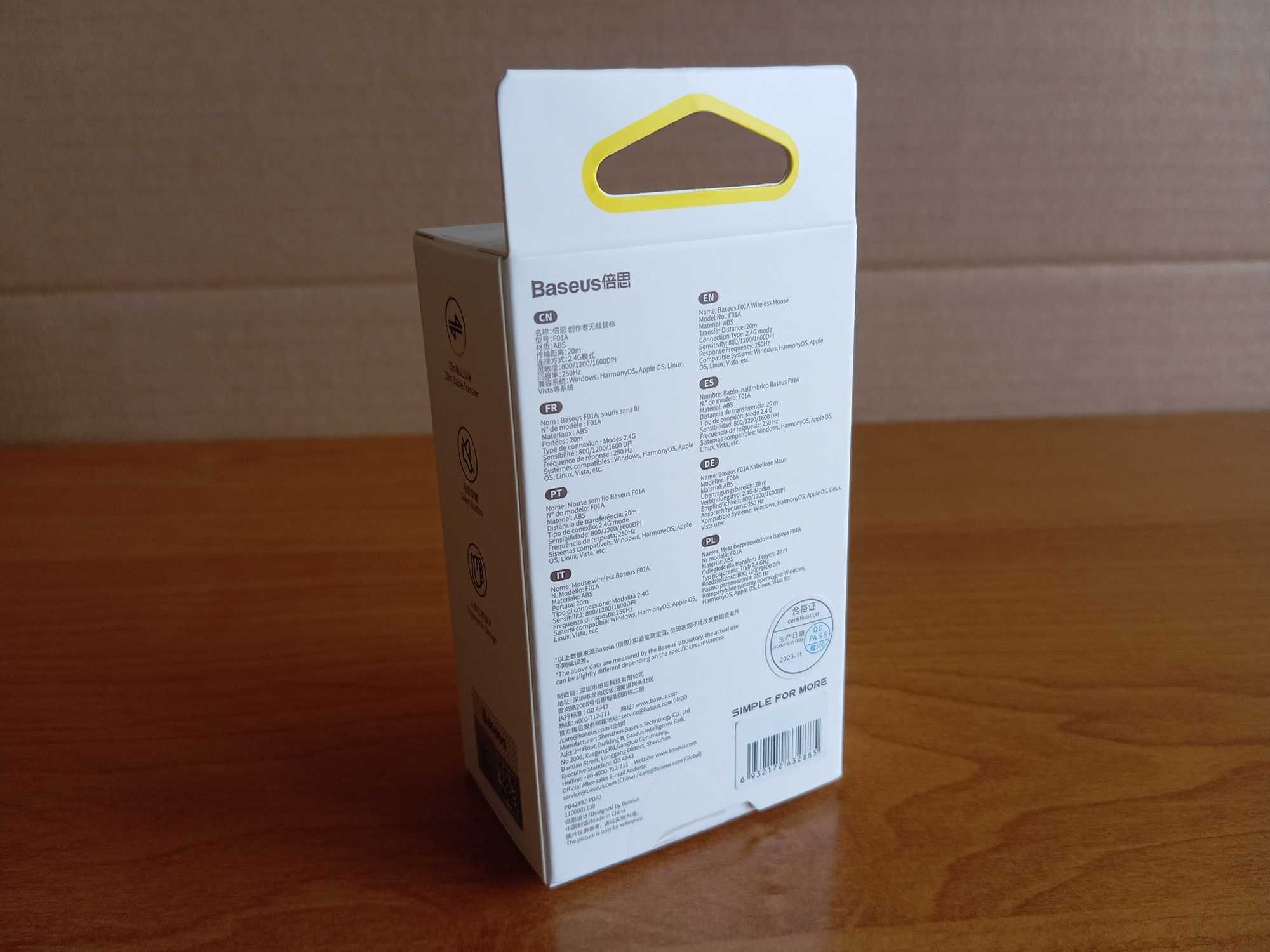 [NOWY] Mysz Bezprzewodowa 2.4 GHz Baseus F01A