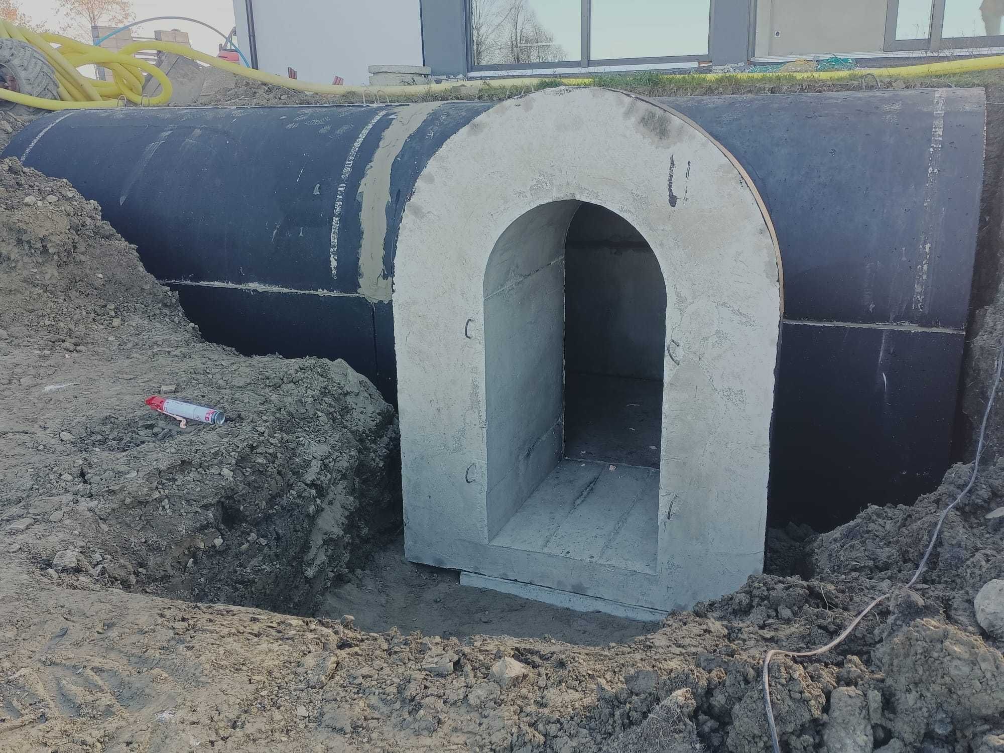 ziemianka betonowa 350cm piwnica ogrodowa B30W8 schody tunel wentylacj