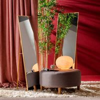 Espelho de Pé Dourado e Alumínio - 50x160cm By Arcoazul Design