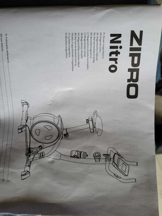 Uszkodzona kierownica do roweru stacjonarnego Zipro Nitro
