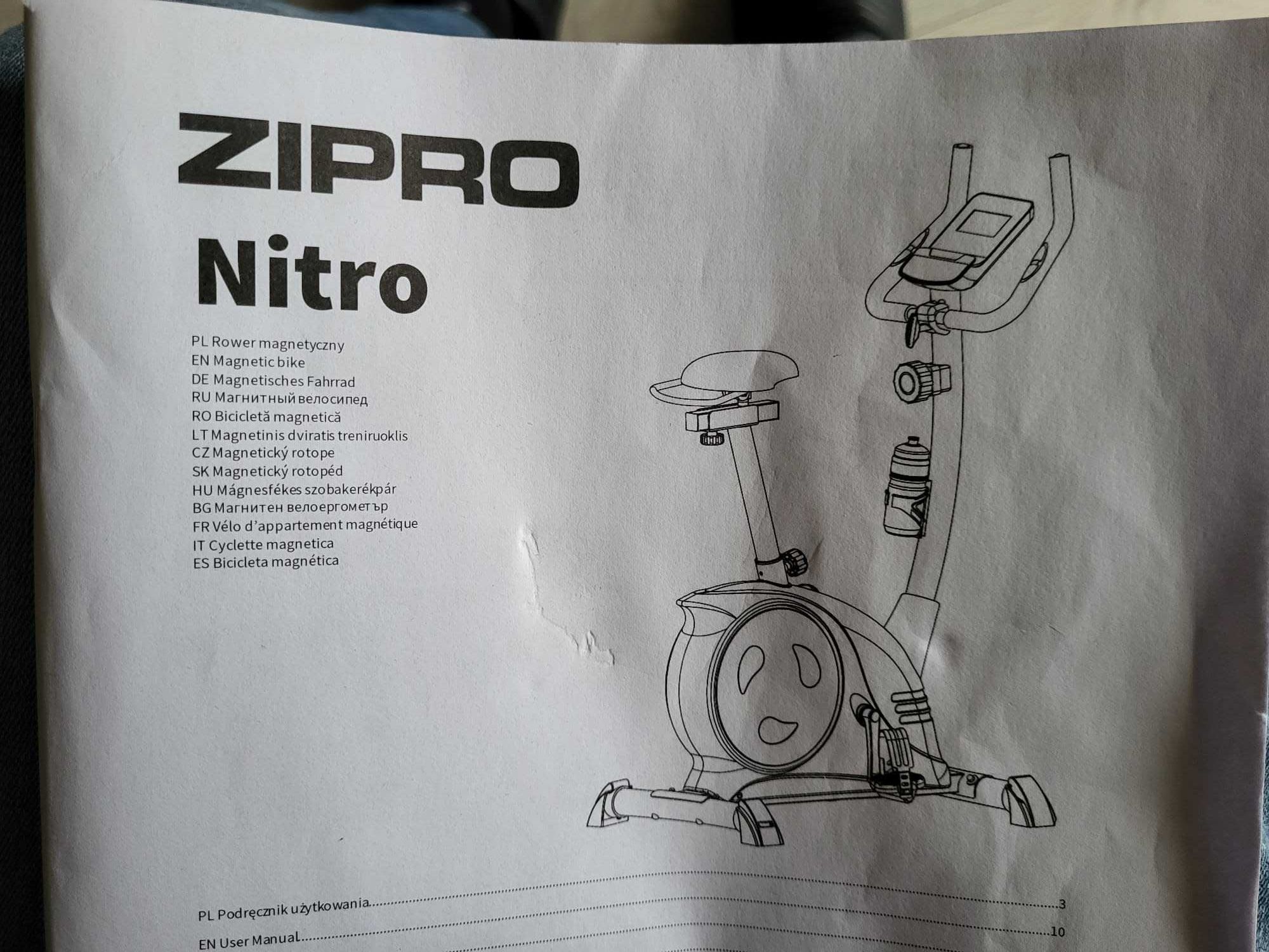 Uszkodzona kierownica do roweru stacjonarnego Zipro Nitro