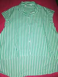 Camisa às riscas verdes da Zara