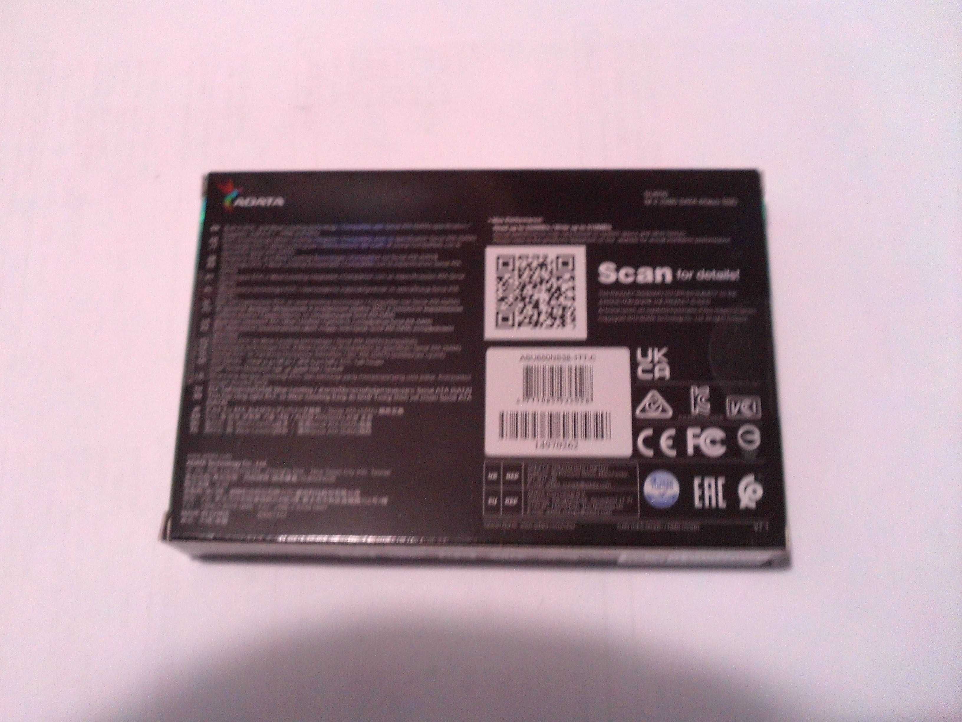 Dysk SSD M.2 1TB ADATA Ultimate SU650 NOWY - fabrycznie zapakowany