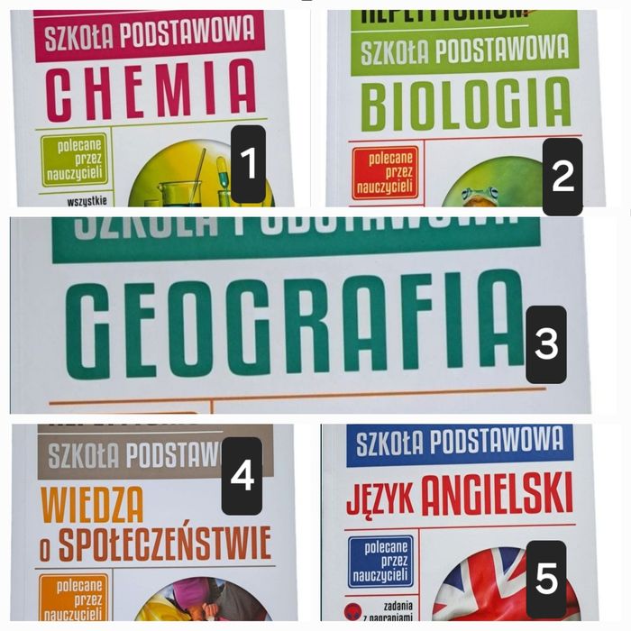 Repetytorium klasa 7 - 8 różne przedmioty