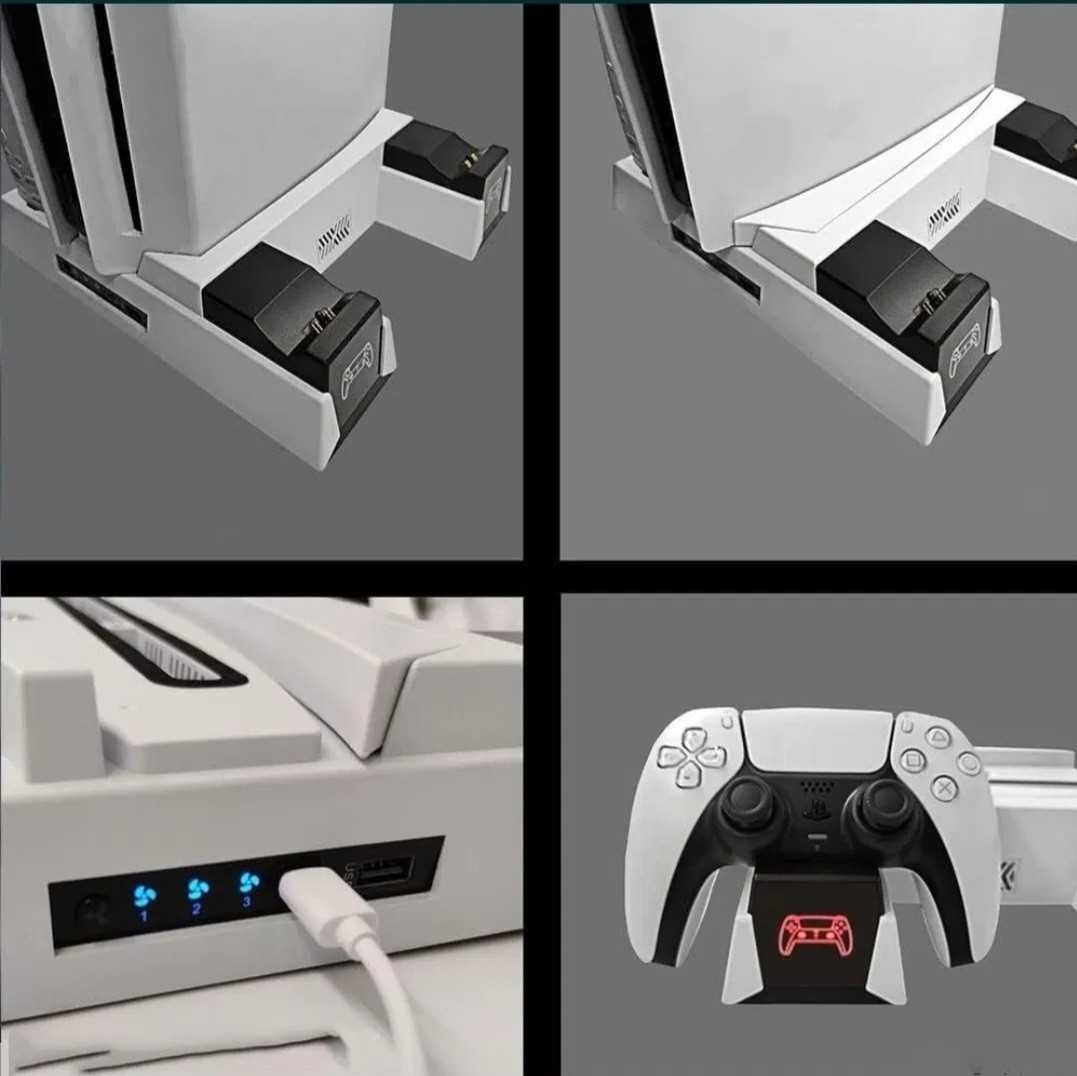 Podstawka chłodząca do PlayStation 5 ładowarka 4in1