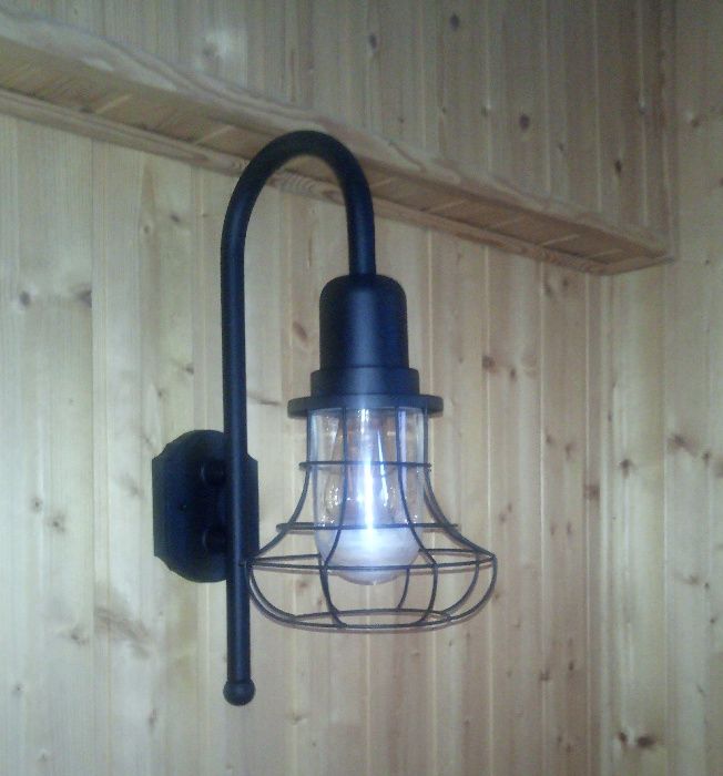 Lampa loft ogrodowa kinkiet stojąca czarny zewnętrzny