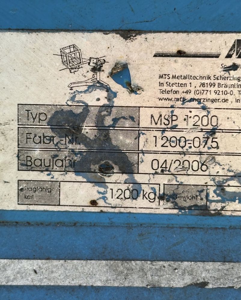 Stół spawalniczy , pozycjoner MTS , MSP1200