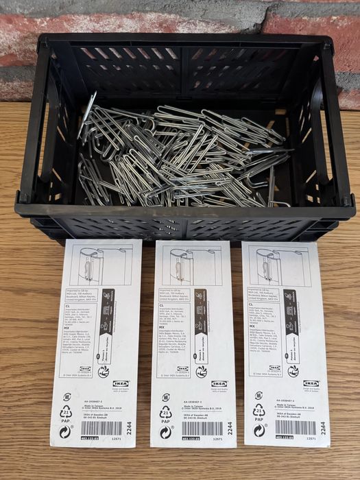 Ikea Riktig haczyki do firan zaslon 120 szt nowe