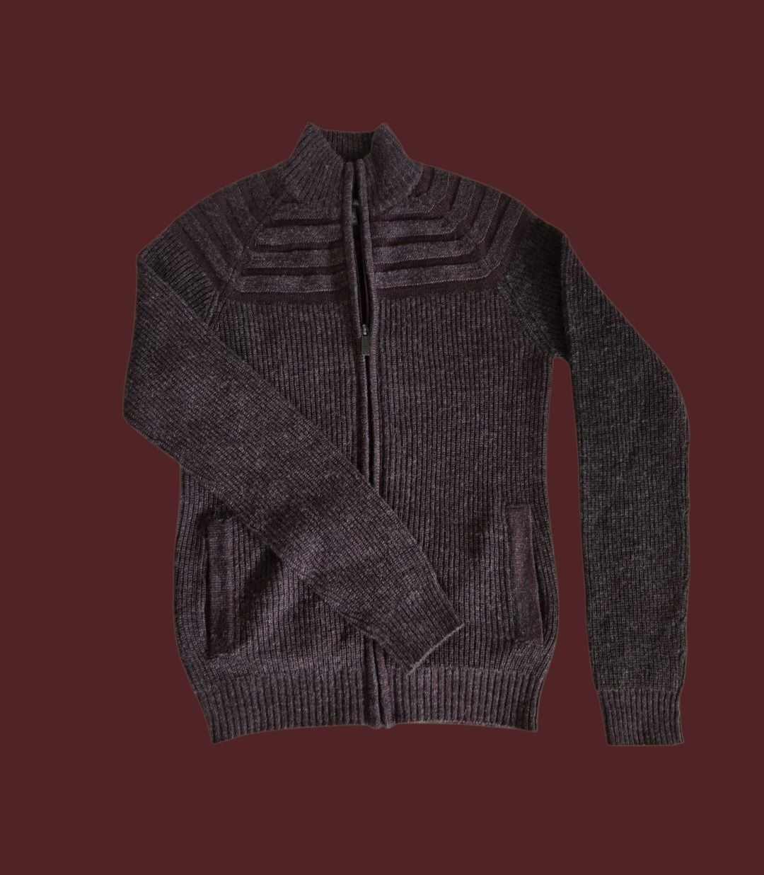 Męski rozsuwany sweter,kardigan Kenneth Cole Reaction,domieszka wełny