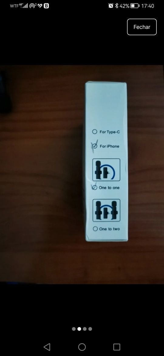 Microfone sem fio para Iphone