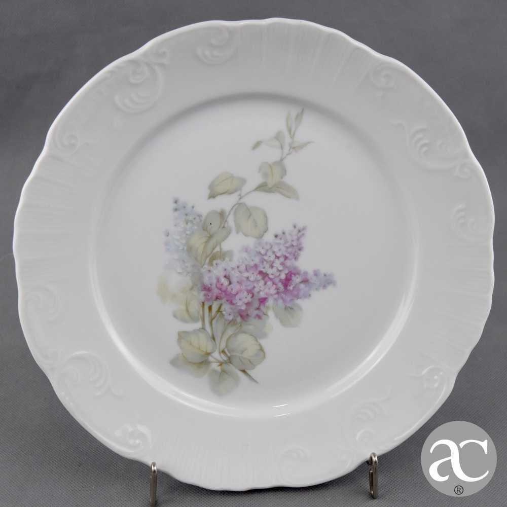 Par de Pratos decorados com flores em Porcelana EMA Vista Alegre