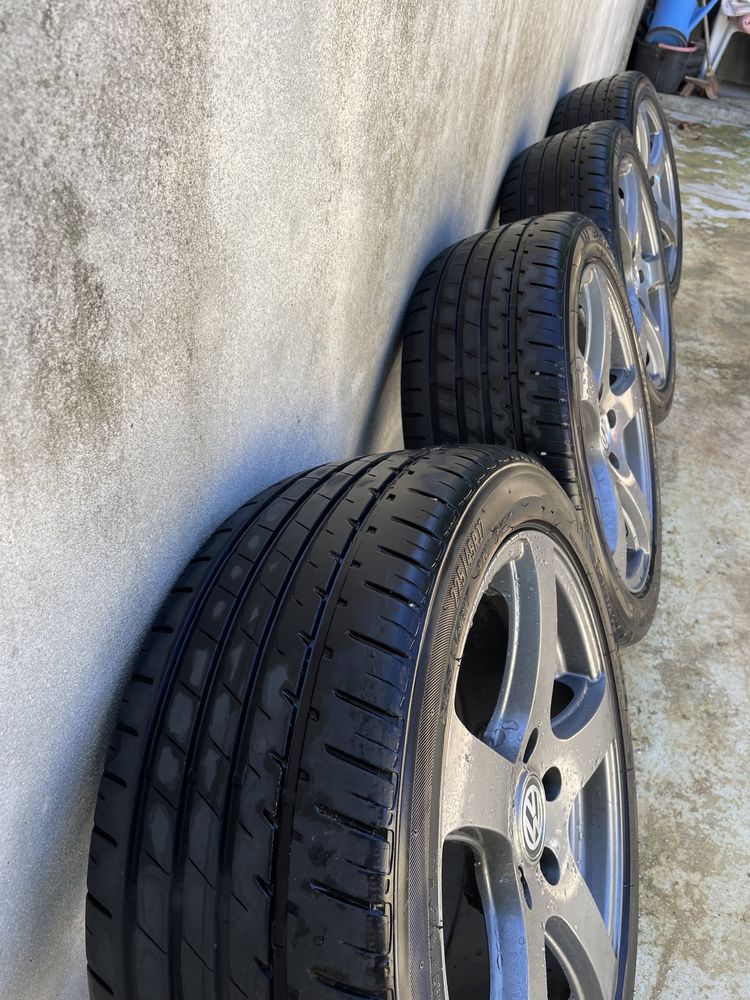 Jantes VW 17’’ 5x112 com pneus novos!!