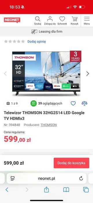 Telewizor THOMPSON 32HG2S14