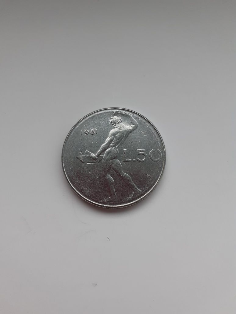 Moneta 50 lirów 1981r. Włochy