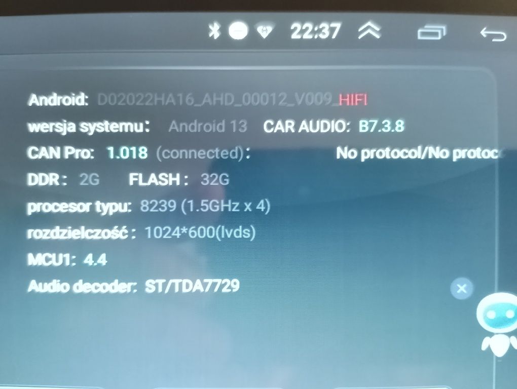 Radio Android 7 cali 2/32 G