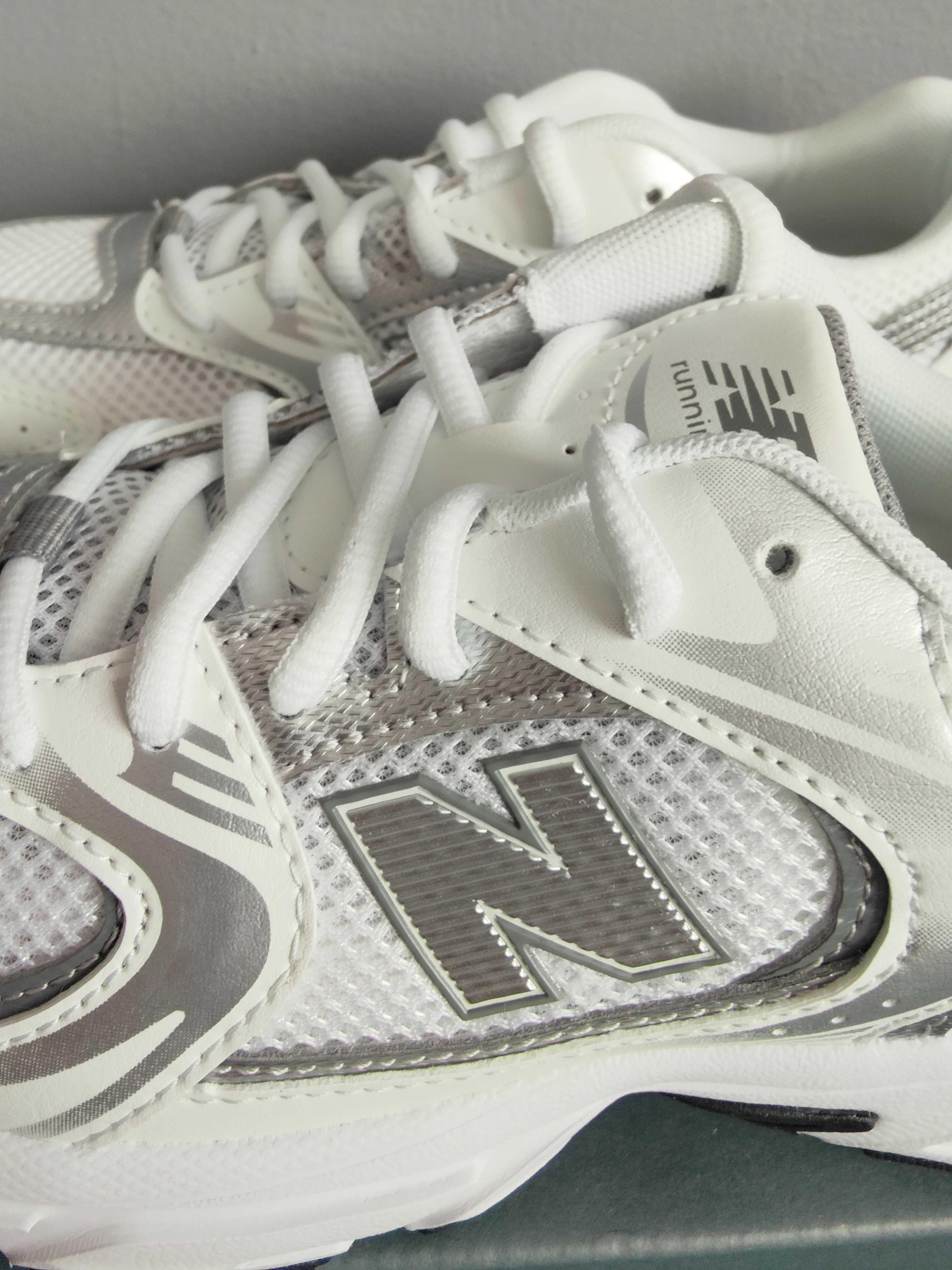 New Balance 530 white silver metallic r. 37,5